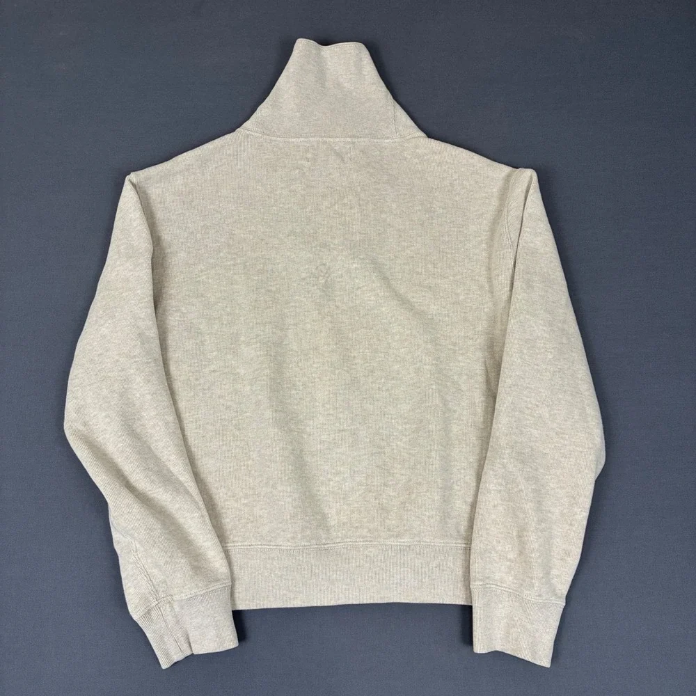 Polo Ralph Lauren Beige Tan Shawl Collar Sweater Men's Size Medium Green Pony